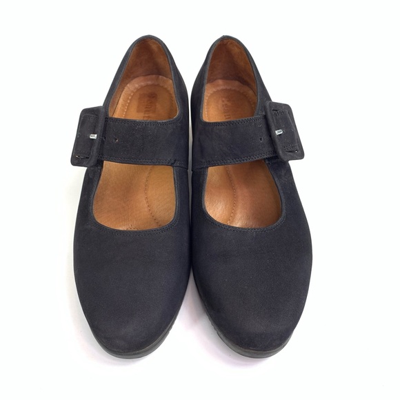 Beautifeel Suede Maryjane Low Heels Black - Picture 8 of 8